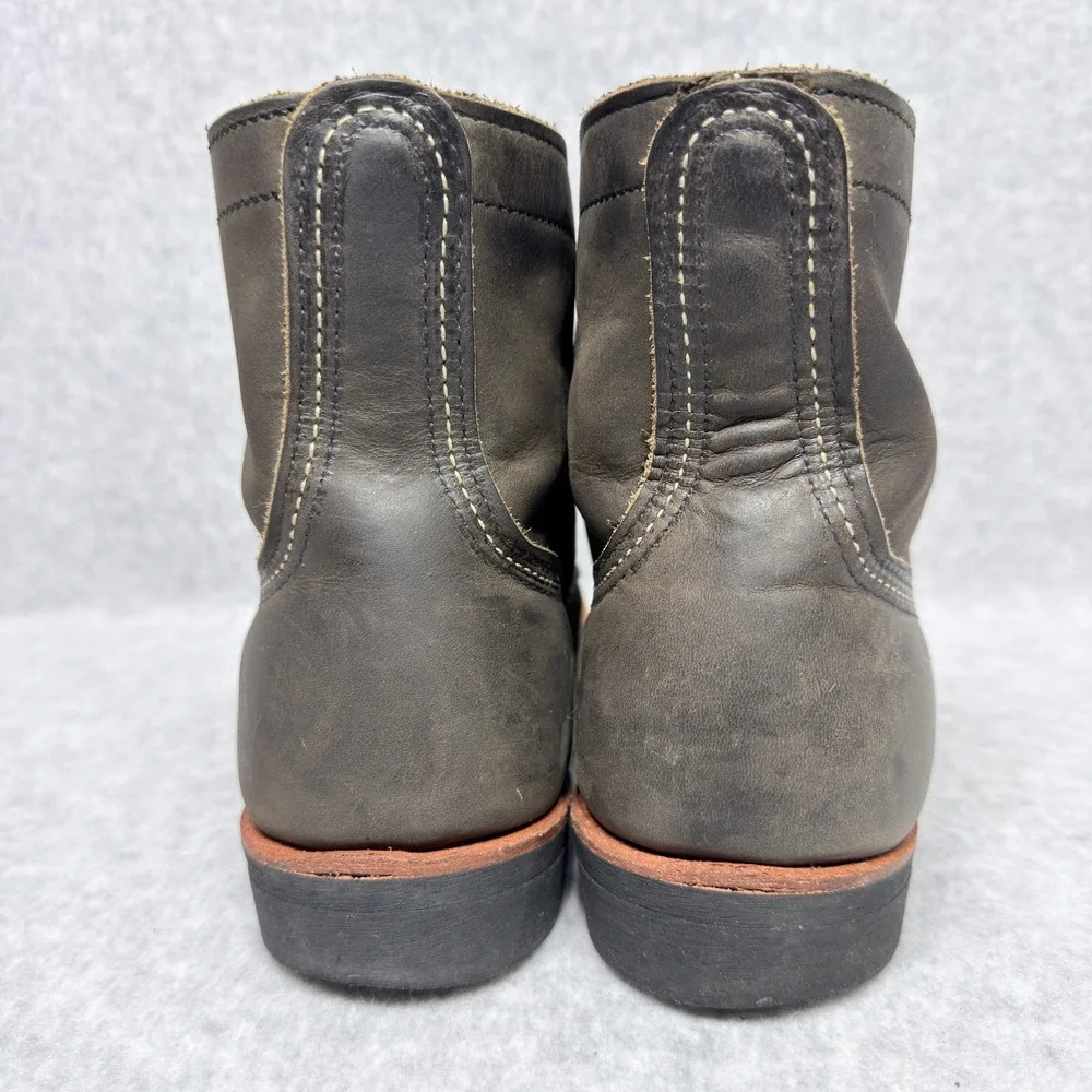 Red Wing Iron Ranger 8086 Mens 7.5 Cap Toe Boots Charcoal Rough & Tough Leather